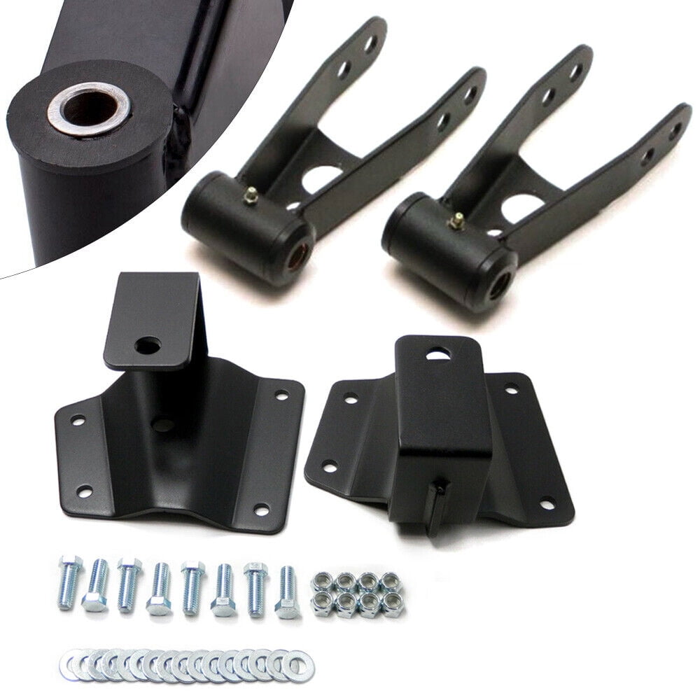 4'' Drop Lowering Shackles&Hangers Kit For 9906 Chevy Silverado GMC