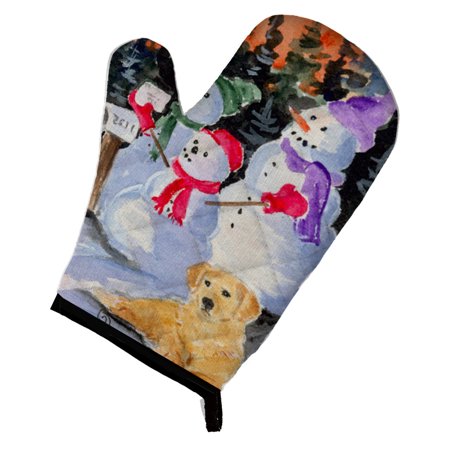 

Carolines Treasures SS8989OVMT Snowman with Golden Retriever Oven Mitt Large multicolor
