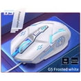 thumbnail image 2 of UHUYA Gaming Mouse Mechanical E-Sports Wired Mouse for Computer Mouse Gamer Rechargeable Backlight Silent Office USB Mouse for Laptop White, 2 of 4