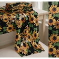thumbnail image 6 of Soimoi Black Cotton Poplin Fabric Leaves & Sunflower Floral Print Fabric by the Yard 42 Inch Wide, 6 of 7