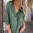 thumbnail image 4 of HBFAGFB Womens Cardigan Plus Size Lapel Button Down Jacket Simple and Versatile Daily Wear Green Size XXXXXL, 4 of 8