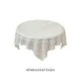 thumbnail image 3 of Home Essentials, Machine Washable, Shabby Chic, Vintage Tablecloth or Overlay 23.6x23.6in, Vintage Lace Cream, 3 of 7