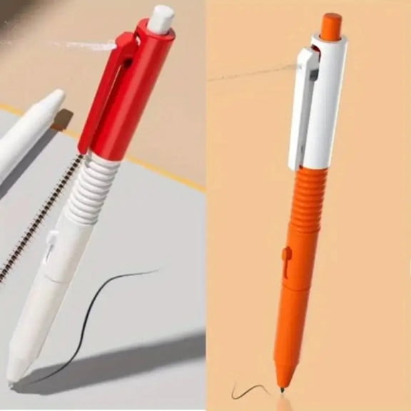 Hotpom Water Squirting Prank Pen Set, 2025 New 2 in 1 Funny Prank Retractable Pens with Water Spray Function for Writing and Spraying Halloween April Fool's Day Gifts