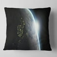 thumbnail image 2 of Designart Earth View with Day and Night Effect - Abstract Throw Pillow - 16x16, 2 of 5
