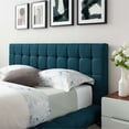 thumbnail image 4 of Modway Julia Lit Plateforme Grand en Tissu Capitonné « Biscuit » Rembourré, Bleu, 4 of 7