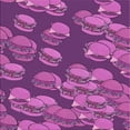 thumbnail image 1 of Ahgly Company Machine Washable Indoor Square Transitional Dark Magenta Purple Area Rugs, 4' Square, 1 of 7