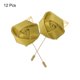 thumbnail image 3 of Ramilletes de Rosa Unique Bargains 12 Pcs con Alfileres para Hombres Ceremonia de Boda Aniversario Cena Formal Dorado, 3 of 5