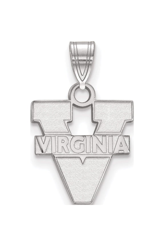 Sterling Silver Rh-Plated Logoart University Of Virginia Small Pendant (18 X 13) Made In United States ss002uva