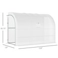 thumbnail image 4 of 118" Outdoor Portable Walk-In Greenhouse, Indoor Outdoor Gardening Green House, Fast Setup Plant Gardening Green House Canopy with Roll-Up Zipper Entry Doors and Roll-Up Side Windows, White, 4 of 8