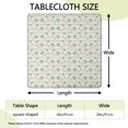 thumbnail image 2 of Green Striped Chicken Pattern Square Fitted Tablecloth with Elastic Edge,Square Table Cover,Washable Elastic Table Cover for Home Kitchen Party Decor 36"x36", 2 of 6