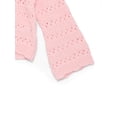 thumbnail image 3 of Wonder Nation Toddler Girls Cotton Pointelle Sweater with Long Sleeves, Sizes 12M-3T, 3 of 3