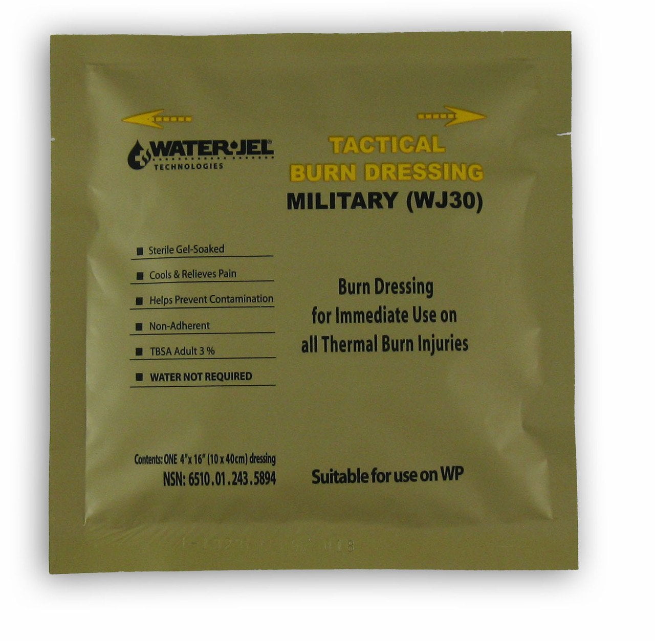 Military Burn Dressing 4 X 16 Nsn 6510 01 243 5894 By Water Jel Walmart Com