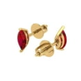 thumbnail image 2 of Clara Pucci 1Ct Ruby Marquise Cut VVS1 Screw Back Stud 14k Solid hypoallergenic Gold Designer Earrings For July, 2 of 7