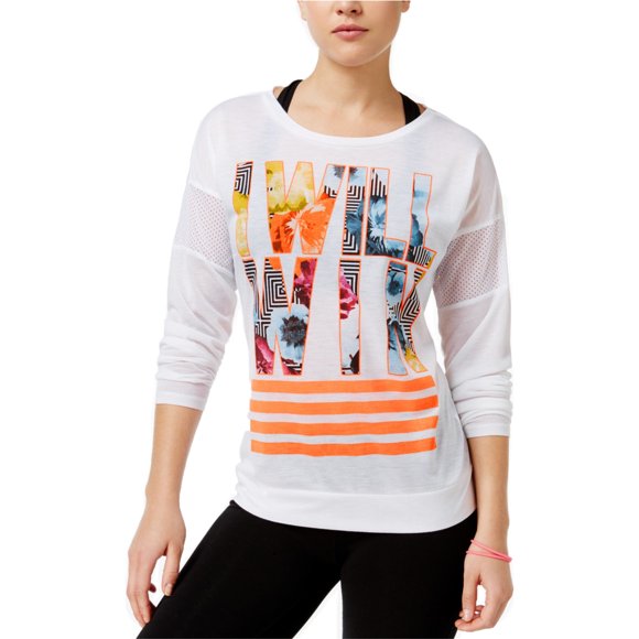 Energie Self Inspired Graphic playera para mujer, color blanco, grande