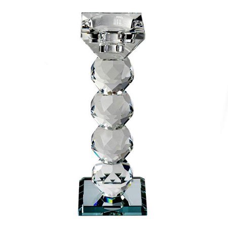 Balsacircle Clear 7 Tall Glass Crystal Candle Holders Candlestick