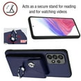 thumbnail image 6 of TECH CIRCLE For Galaxy A52 Wallet Case with Card Holder,360°Rotation Finger Ring Holder Kickstand Protective RFID Blocking PU Leather Flip Cover for Samsung Galaxy A52 4G/5G 2021,Blue, 6 of 7