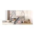 thumbnail image 4 of Kacho House Bunk Bed with Slide, Metal Bunk Bed Frame for Bunk Bed Twin Over Twin with Safety Full-Length Guardrails, for room Bedroom, Easy Assembly, No Box Spring Needed, Gray, 4 of 9