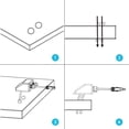 thumbnail image 4 of Soporte de carcasa de prensaestopas de entrada de cable solar para RV, barcos, caravanas, prensaestopas de entrada de cable doble solar ABS resistente a la intemperie marina, 4 of 5