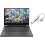 HP Victus 15.6 FHD 144HZ Gaming Laptop|AMD Ryzen 5-7535HS (Beat i7-11800H) |AMD Radeon RX 6550M|Backlit keyboard|Mica Silver| 16GB RAM DDR5 | 2TB SSD | Windows 11 Home | Bundle with USB 3.0 Hub