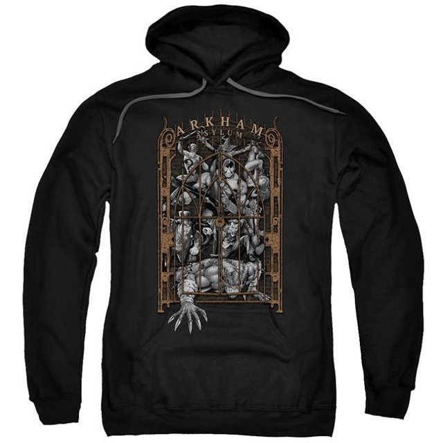 Batman & Arkhams Gate Sweat à Capuche Adulte, Noir - 4X
