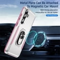 thumbnail image 6 of For Samsung Galay S24 FE 5G Case With 360° Rotation Metal Ring Holder【Magnetic Car Mount】Shockproof Rugged Full Body Protection Heavy Duty Dust/Drop Proof Cover Case​,White,For Galay S24 FE 5G, 6 of 7
