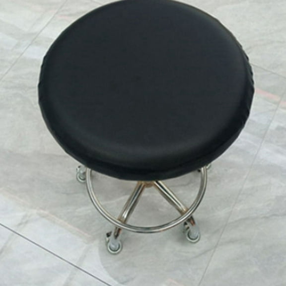 2PCS Round Bar Stool Cushion for 28-33cm Waterproof Covers Black