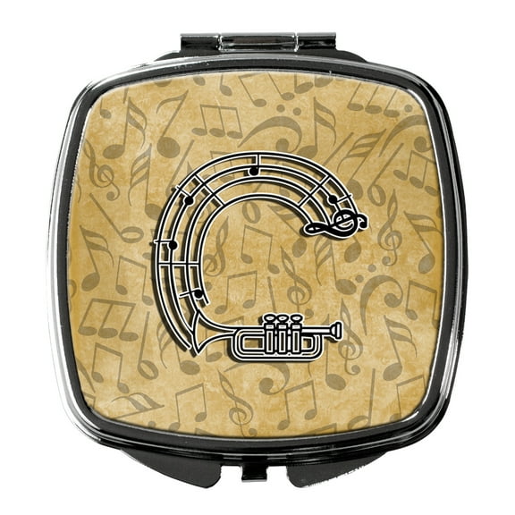 Letter C Musical Instrument Alphabet Compact Mirror