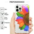 thumbnail image 3 of CoverON Phone Design For Apple iPhone 13 pro Case, Clear Flexible Soft Rubber Slim TPU Cover, Rainbow Sunflower, 3 of 8