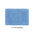 thumbnail image 3 of Better Trends 17" x 24" Premium Bathroom Rugs 100% Cotton Soft Reversible Tufted Bath Mat Water Absorbent Bath Rug Ideal for Bathroom Shower and Tub Use (Dark Blue) Edge Collection, 3 of 4