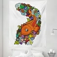 thumbnail image 1 of Cartoon Tapestry, Big Fish with Bunch of Underwater Sea Creatures Animal Ocean Coral Reef Fun, Fabric Wall Hanging Decor for Bedroom Living Room Dorm, 5 Sizes, Multicolor, by Ambesonne, 1 of 1