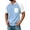 Light Blue, variant on GrmtClth Mens Short Sleeve Raglan Waffle Knit Henley T-Shirt Casual Color Block Tops with Chest Pocket Lightweight Button Placket Tees Summer Daily Wear Baseball Style Henley Shirts Light Blue M