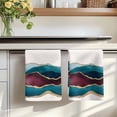 thumbnail image 4 of Dish Towels, Gold Teal Wine Red Absorbent Kitchen Towels 1 PC, Abstract Watercolor Coastal Art Microfiber Hand Towels Dish Cloths Tea Towels for Home&nbsp; Bathroom,18X28-Inch,, 4 of 6
