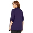 thumbnail image 2 of Catherines Women's Plus Size Cloud Knit French Terry Drape Front Cardigan, 2 of 5