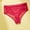 Red, variant on Womens Breathable Mesh Lace Bikini Briefs Mid Rise Cotton Liner Panties Black,Size S