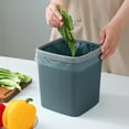 thumbnail image 6 of Small Trash Can with Lid, Mini Trash Can for Bathroom, Office and Bedroom, Small Bathroom Garbage Can with Swing Top, Compact Waste Basket for Desk, Dorm & Home, Blue - Xuniizn, 6 of 7