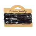 thumbnail image 1 of Rongfmy 5Yd Sequins Paillette Ribbon Braid Lace DIY Sewing Clothing Black, 1 of 9