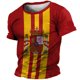 thumbnail image 4 of Camiseta de verano de España para hombre, con emblema nacional de España, estampado 3D, cuello redondo, holgada, ropa de gran tamaño para hombre, 4 of 4