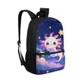 thumbnail image 2 of Uorisanigo 17 inch Kids Starry Axolotl Backpack School 5-15 Year with Adjustable Padded Straps Student School Bag Large Capacity for Schools, Camps and Travel, 2 of 6