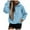 Blue, variant on Womens Hoodies Long Sleeve Solid Color Hooded Sweatshirts Casual Fall Pullover Sweater Winter Clothes