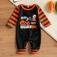thumbnail image 2 of PEASKJP Newborn Romper Baby Boy Baby Boy Romper Footed Long Sleeve Footies Newborn Girl Clothes Footless with Zipper and Mitten Cuffs Black,9-12Months, 2 of 9