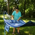 thumbnail image 6 of Sunnydaze 2-Person Quilted Polyester Curved Spreader Bar Hammock, 460 lbs - Catalina Beach, 6 of 14