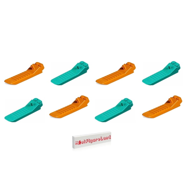 LEGO Classic 630 Building Accessory - Brick and Axel Separator Tool 8 Pack Mixed Color Set (4 Orange and 4 Dark Turquoise) LEGO -
