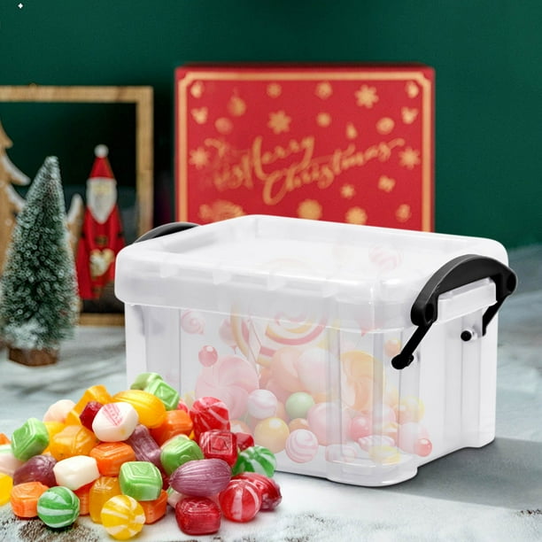 Mini Caja De Almacenamiento, Organizador Pequeño Con Cerradura, Contenedor Acrílico Transparente Para Joyas Y Artículos Esenciales, Portátil Y Multifuncional Para El Hogar Y Viajes.