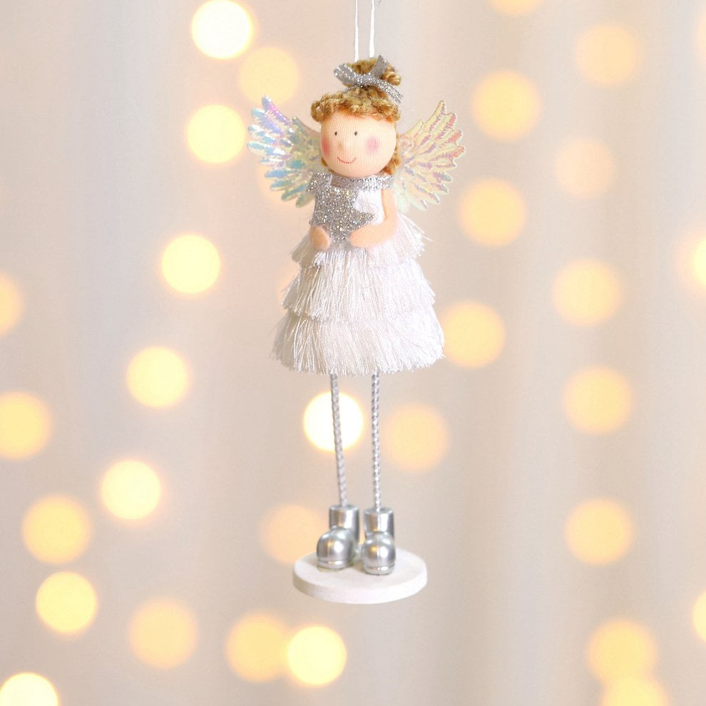 Hanging Angel Round Doll Ornament With Wing Angel Christmas Tree ...