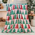 thumbnail image 2 of Hitime Christmas Throw Blanket - Christmas Tree Splicing, Ultra-Soft Plush Blanket, Lightweight Warm Decor for Bed, Couch, Movie Nights (Throw - 50"x60"), 2 of 7