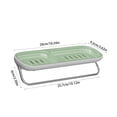 thumbnail image 3 of Ovzne Double Compartment Soap Rack Nonpunch Bathroom Storage Rack On Clearance, 3 of 8
