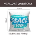 thumbnail image 2 of LALILO Throw Pillow Covers Day Peace Trend Calligraphy White With Cushion Cover 18" x 18", 4205 Pack, 2 of 6