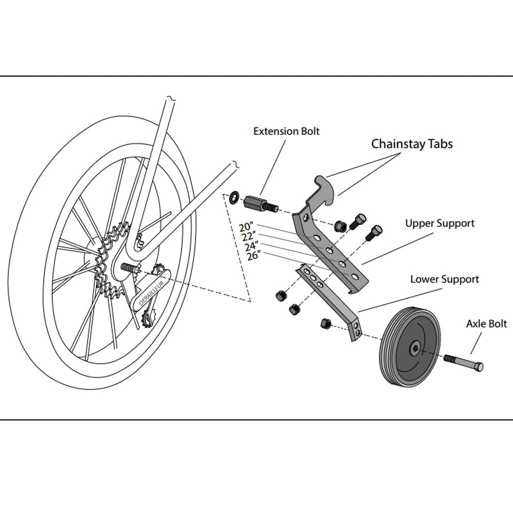 sunlite heavy duty training wheels