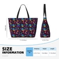 thumbnail image 4 of Honeii mushroom colorful Skull for Tote Bag with Adjustable Strap,Beach Bag, Waterproof Sandproof Beach Tote Bag, Large Capacity Foldable Beach Bags, 4 of 7