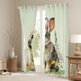 thumbnail image 3 of Homewish Cute Farmhouse Rabbit Black Out Curtains for Kid, Kawaii Cartoon Bunnies Curtains Pack of 2 (42x63 Each), Groovy Daisy Flower Bedroom Curtains, Blackout Curtains Home Decor, 3 of 6